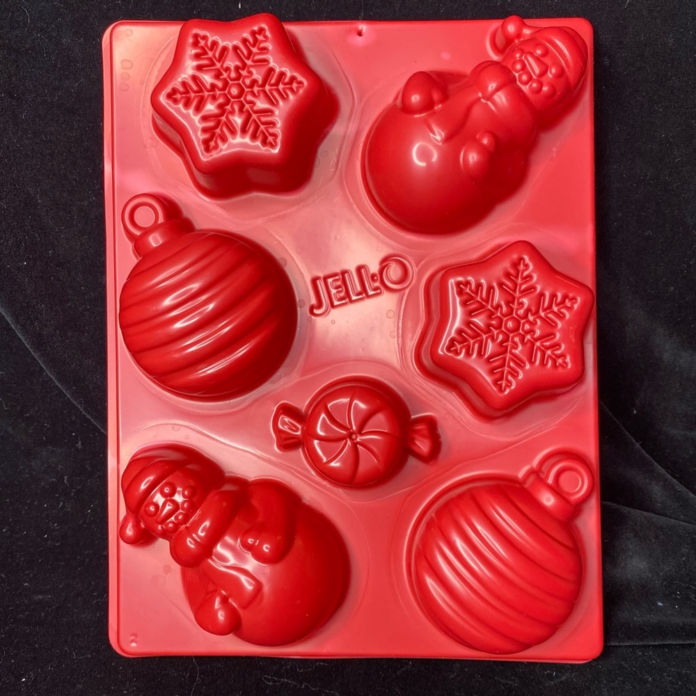 EUC Red Jell-O Holiday Jiggler Mold Tray